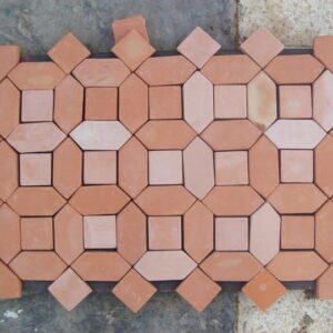 Picket and Square Clay Terracotta Tiles 6x6 inch Pakistan